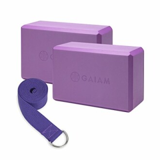 Gaiam Essentials Yoga Block and Strap Set